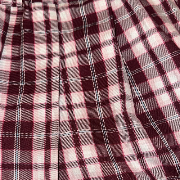 Justice Burgundy and White Plaid Mini Skirt - Picture 6 of 6